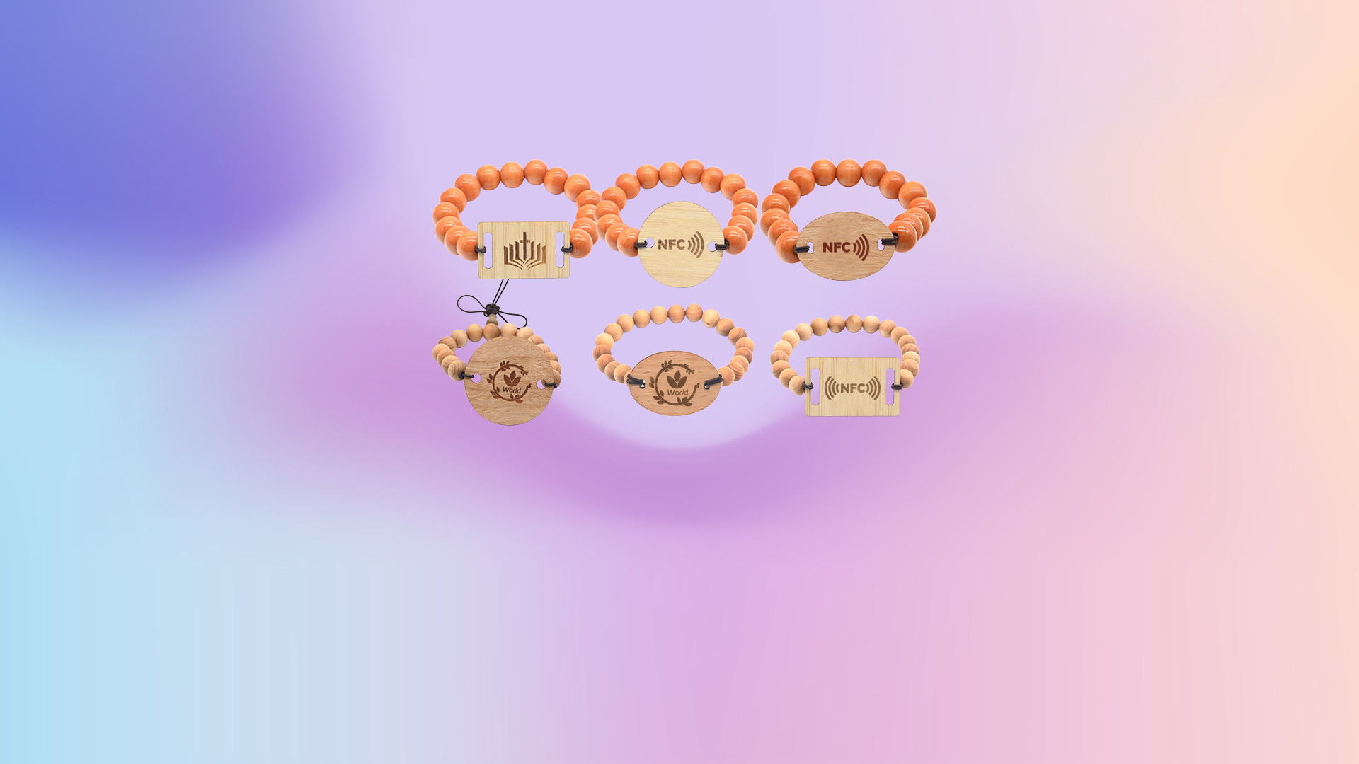 壹定发集团RFID智能木卡工厂专业定制NFC木珠手环珠子木卡RFID非标织唛木卡源头厂家