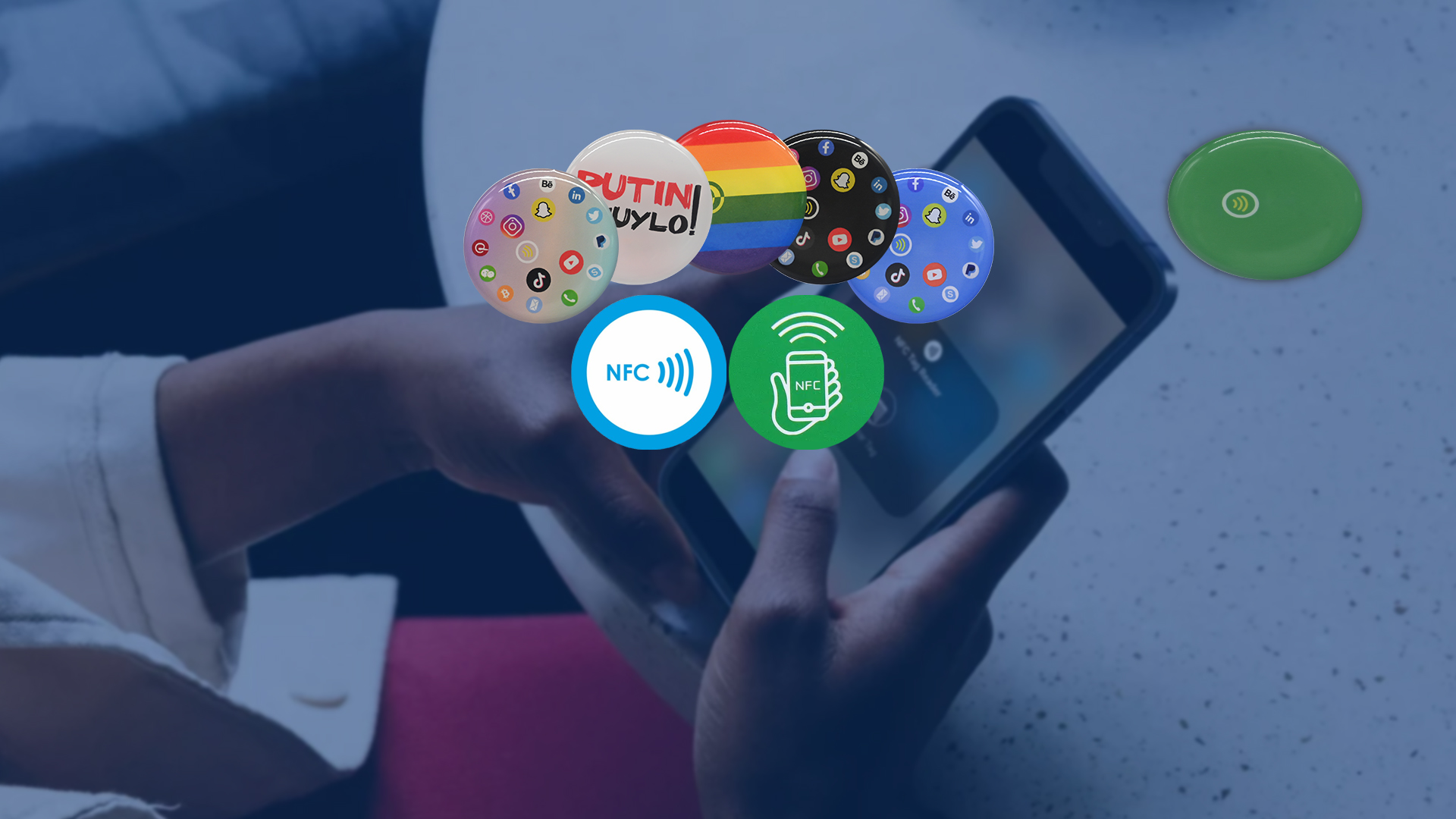 壹定发集团专业定制NFC标签贴NFC碰碰贴NFC手机贴手机碰碰卡贴